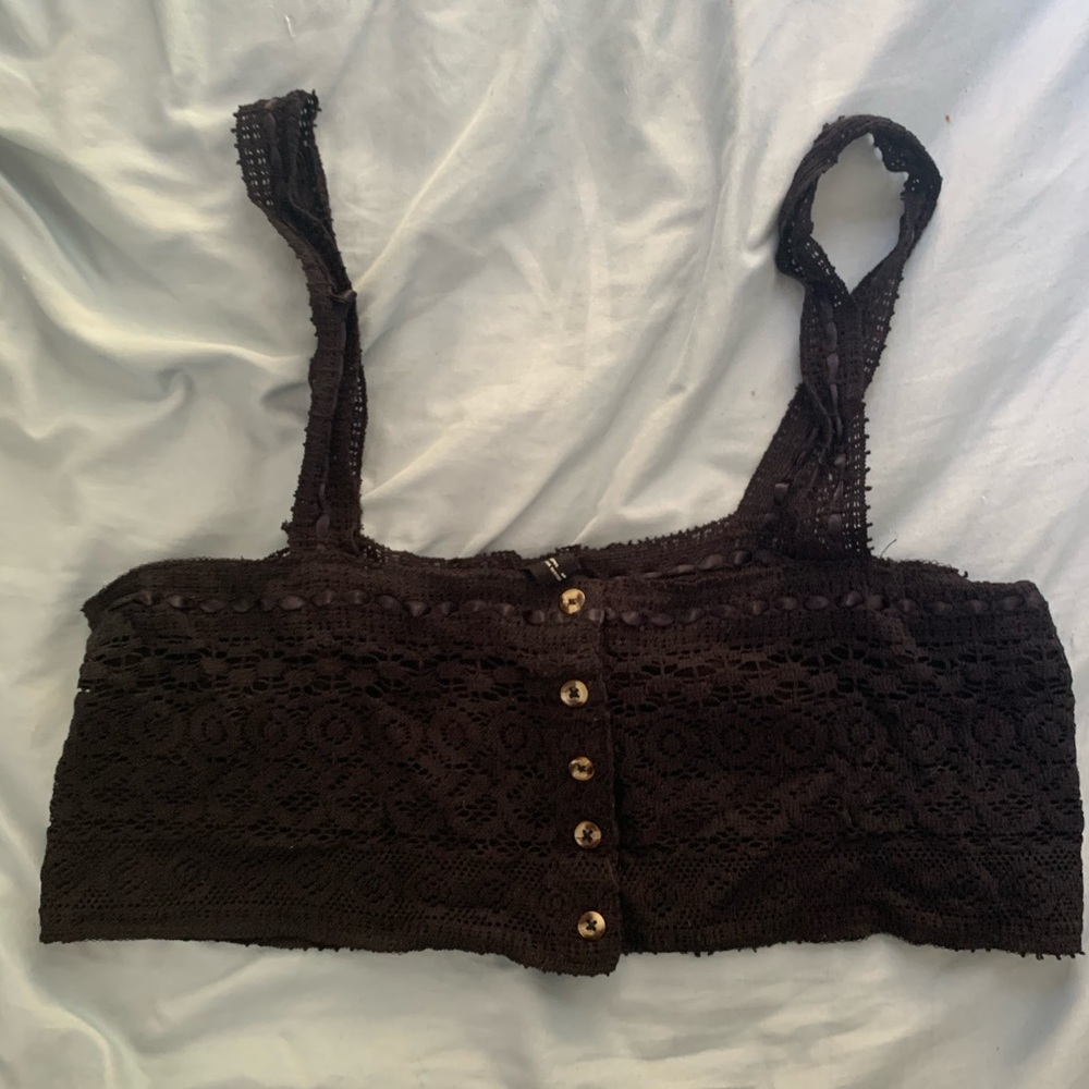 out from under crochet bralette crop top